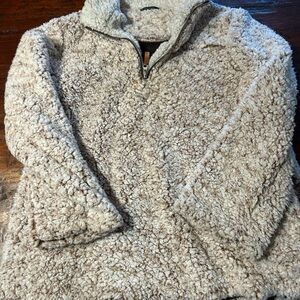 Womens Cozy Cream Sherpa Pullover
